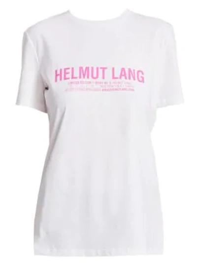 Shop Helmut Lang Logo Baby Tee In White Poison