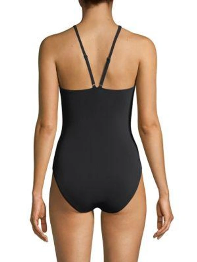 Shop Gottex Swim Labyrinth One-piece Swimsuit In Black
