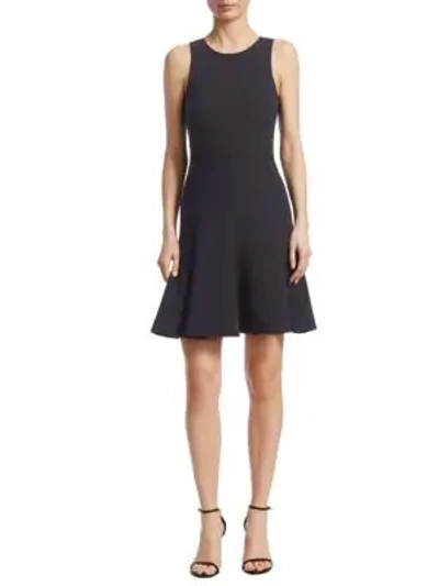 Shop Elizabeth And James Seamed Fit-and-flare Dress In Black