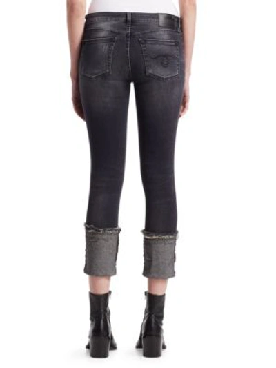 Shop R13 Kate Cuffed Skinny Jeans In Orion Black