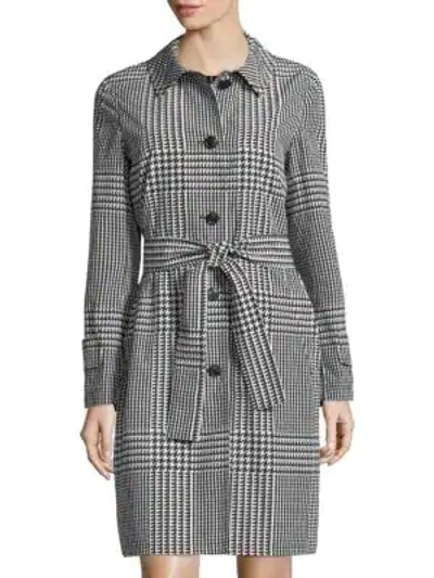 Shop Escada Muba Houndstooth Rain Jacket In Black