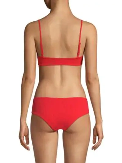 Shop Mara Hoffman Sia Bikini Top In Red