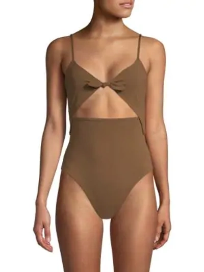 Shop Mara Hoffman One-piece Kia Swimsuit In Cumino