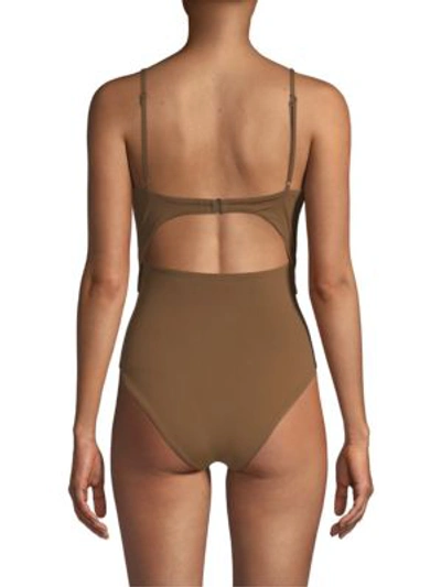 Shop Mara Hoffman One-piece Kia Swimsuit In Cumino