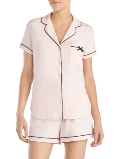 Shop Kate Spade Two-piece Short Pajama Set In Rose