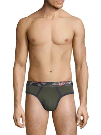 Shop 2(x)ist Graphic Stretch Brief In Camo Green