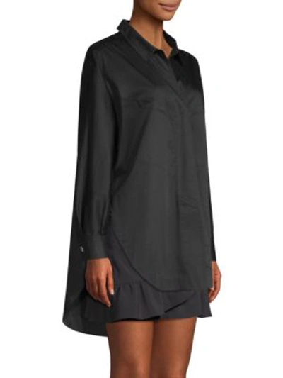 Shop Opening Ceremony Seamed Button-front Blouse In Black