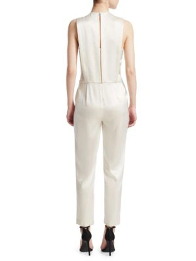 Shop Theory Remaline Sleeveless Crepe Jumpsuit In Ivory