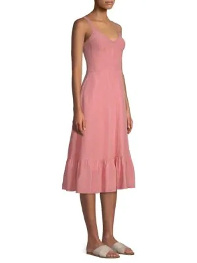 Shop Rebecca Taylor Linen Slip Dress In Rouge