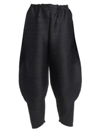 Shop Issey Miyake Thicker Bounce Tapered Pants In Black