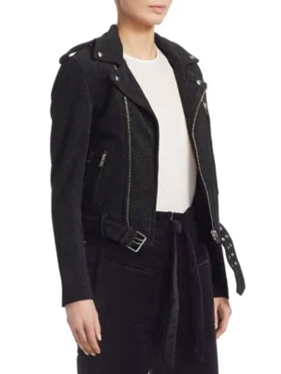Shop Iro Adri Suede Jacket In Black