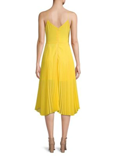 Shop Delfi Collective Gwen Pleated A-line Dress In Yellow