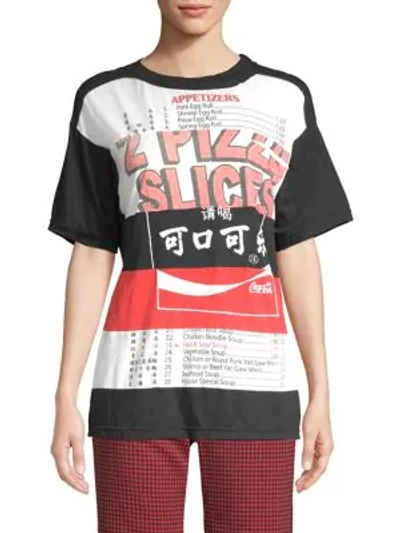Shop Marc Jacobs Colorblock Menu Print T-shirt In Black Multi