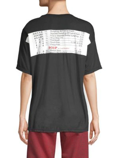 Shop Marc Jacobs Colorblock Menu Print T-shirt In Black Multi