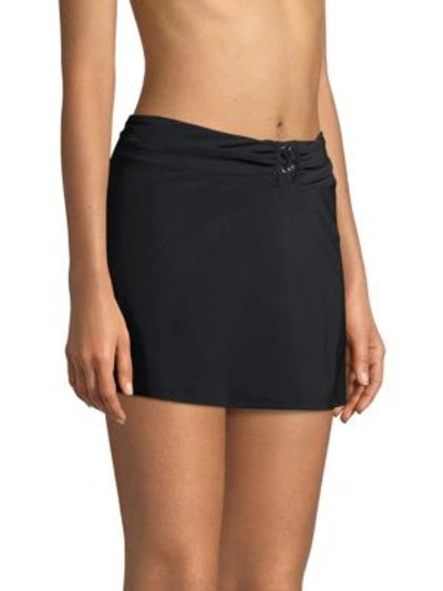 Shop Gottex Swim Lace-up Skirt In Black