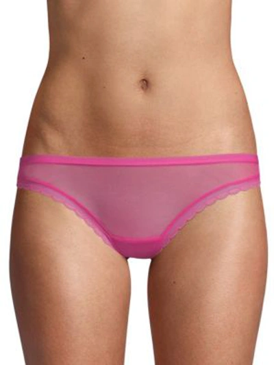 Shop On Gossamer Next To Nothing Sheer Brief In Deep Fuchsia