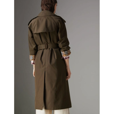 Striped ribbon gabardine 2024 oversized trench coat