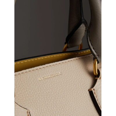 Shop Burberry The Medium Tri-tone Leather Belt Bag In Limestone/cornflower Yellow