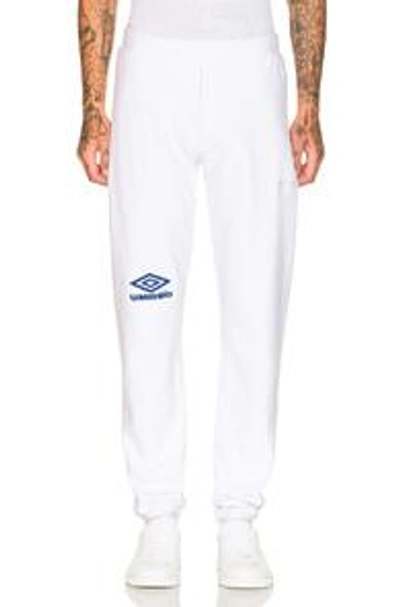 Shop Vetements X Umbro Sweatpants In White