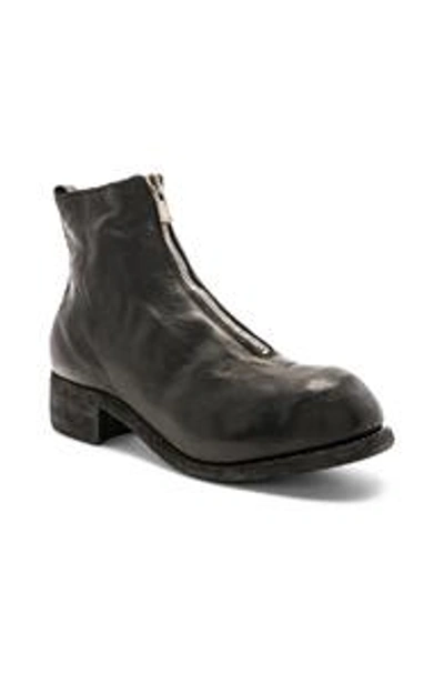 Shop Guidi Soft Horse Full Grain Front Zip Boots In Black