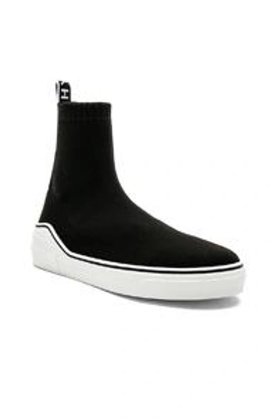 Shop Givenchy George V Mid Sock Sneakers In Black & White