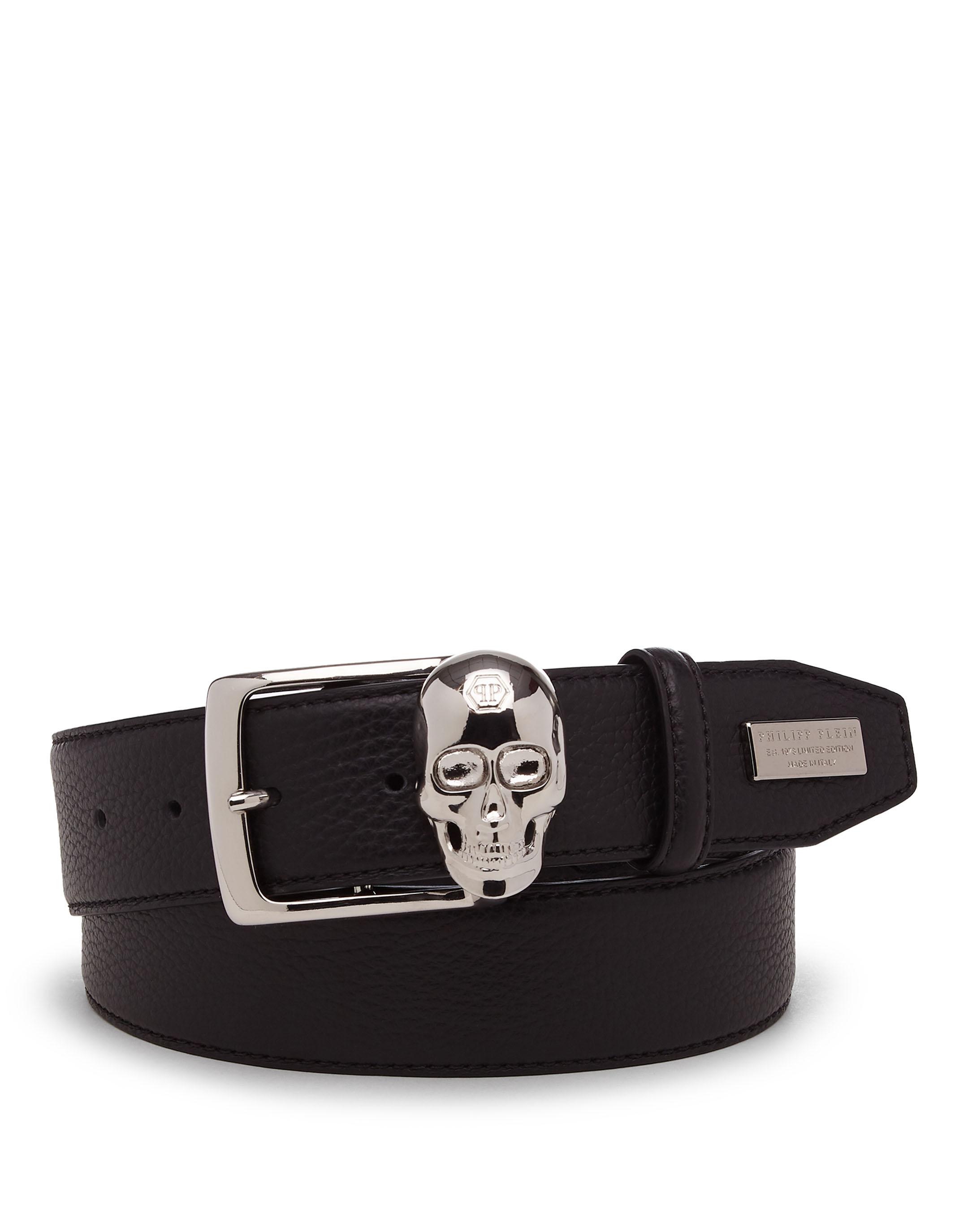 Philipp Plein GÜrtel Mit Totenkopf In Black | ModeSens