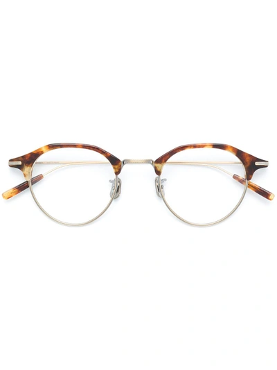 Shop Eyevan7285 Round Frame Glasses - Brown