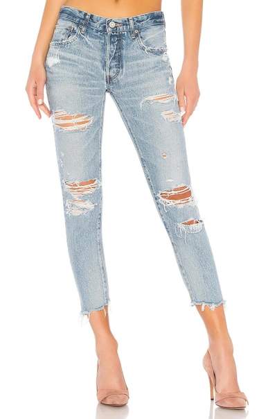 Shop Moussy Vintage Creston Tapered Jean In Blue