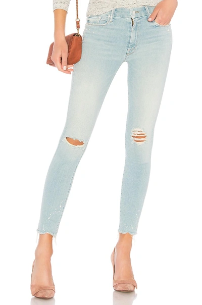 Shop Mother The Looker Sacred Slit Ankle Jean In Blue