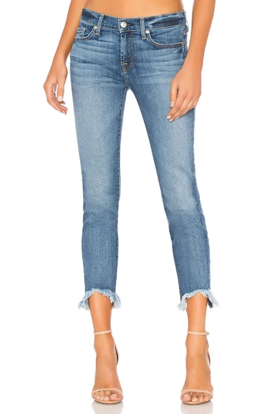 Shop 7 For All Mankind Roxanne Ankle With Wave Hem In Blue