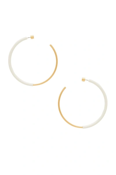 Shop Jenny Bird Lola Hoop Earrings In White