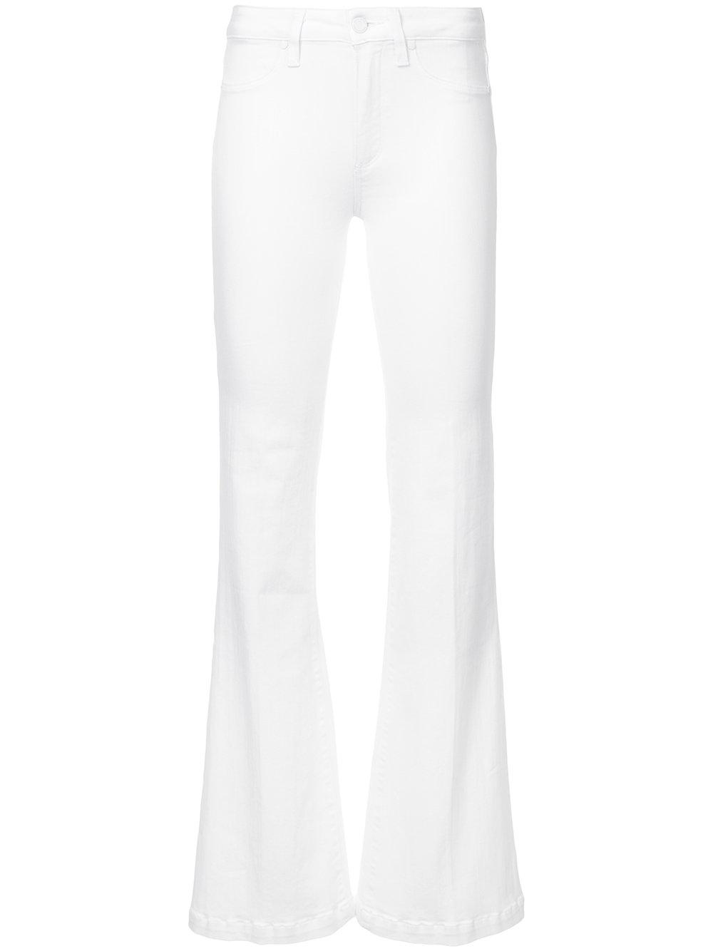 Paige Bootcut Cropped Jeans - White | ModeSens