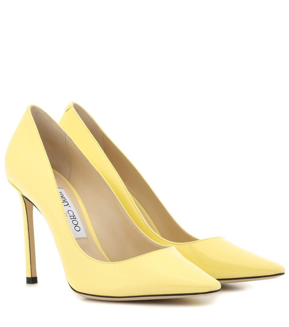 jimmy choo yellow pumps