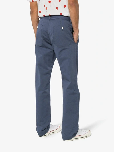 Shop Visvim Blue Pastoral Trousers