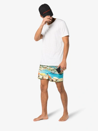 Shop Orlebar Brown Bulldog Monte Carlo Print Swim Shorts In Blue