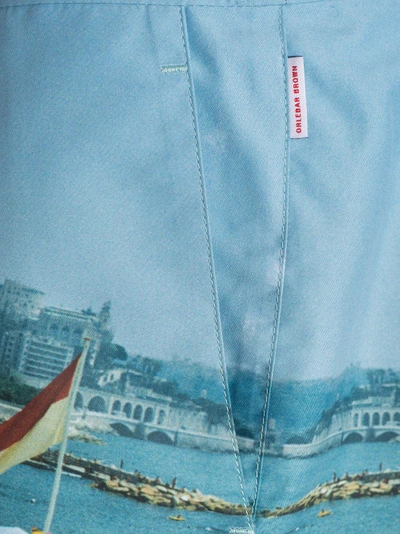 Orlebar Brown Bulldog Monte Carlo Print Swim Shorts In Blue