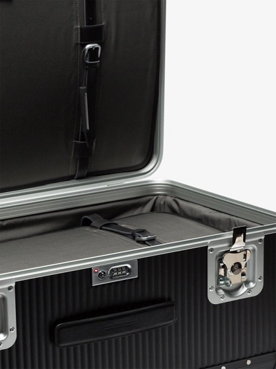 Shop Fpm - Fabbrica Pelletterie Milano Black Bank Trunk On Wheels 84 Suitcase