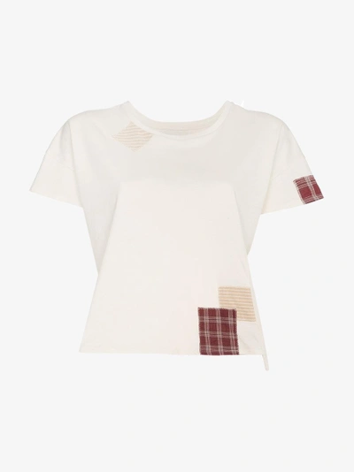 Shop 78 Stitches Cotton Patchwork T Shirt In White