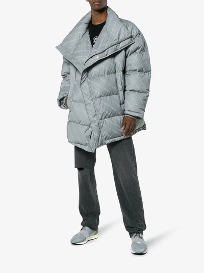 Balenciaga Men's Power Of Dreams Puffer Jacket In Grey | ModeSens