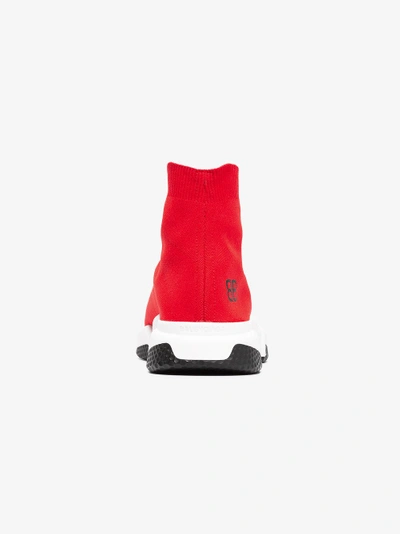 Shop Balenciaga 'speed' Sneakers In Red