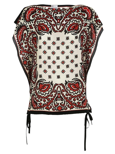 Shop Red Valentino Bandana Print Blouse In Red