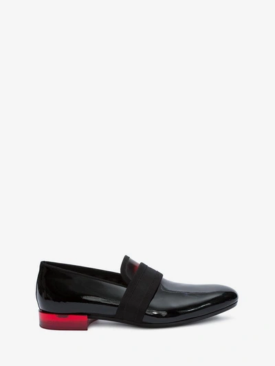 Shop Alexander Mcqueen Patent Leather Slipper In Black/red