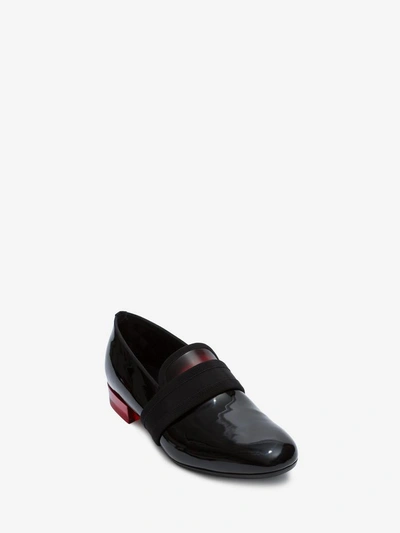 Shop Alexander Mcqueen Patent Leather Slipper In Black/red
