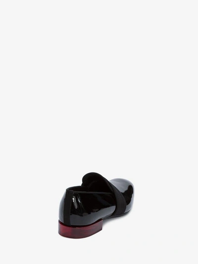 Shop Alexander Mcqueen Patent Leather Slipper In Black/red