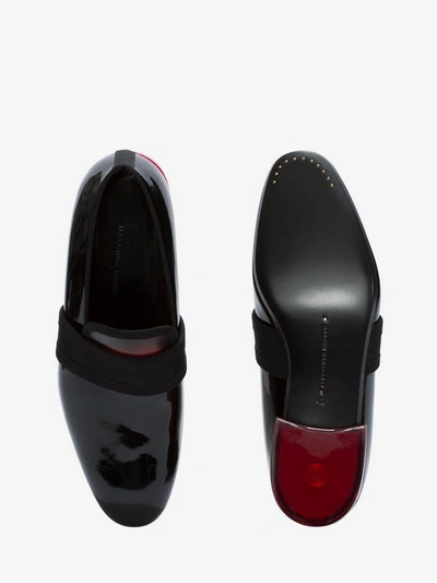 Shop Alexander Mcqueen Patent Leather Slipper In Black/red