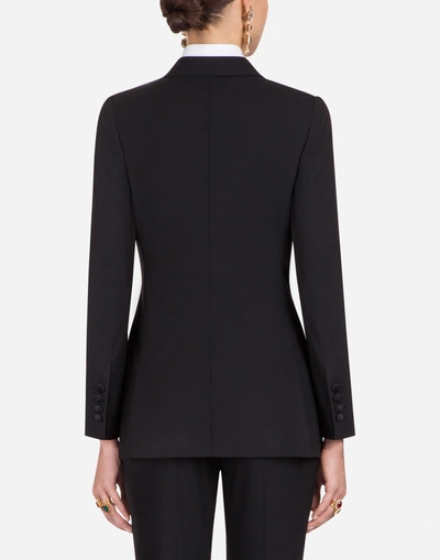 Shop Dolce & Gabbana Single-breasted Wool Blazer In Black