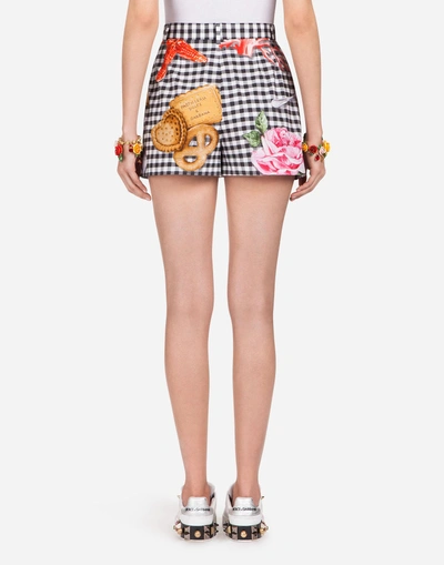 Shop Dolce & Gabbana Shorts In Printed Cotton In Multicolor