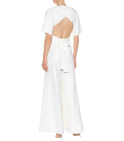 Shop Roksanda Tullus Bridal Silk-blend Jumpsuit In White