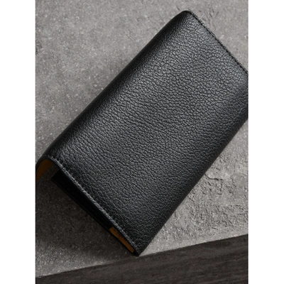 Shop Burberry D-ring Grainy Leather Continental Wallet In Black