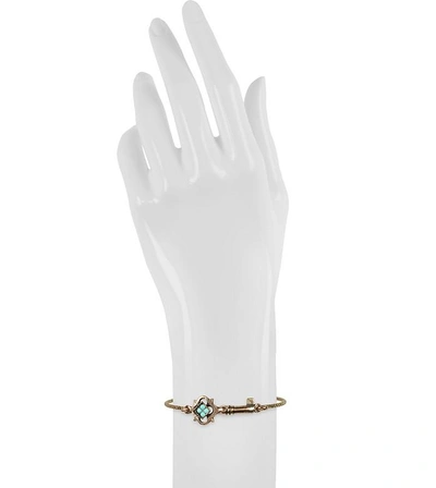 Shop Alcozer & J Designer Bracelets Turquoise Key Bracelet In Doré